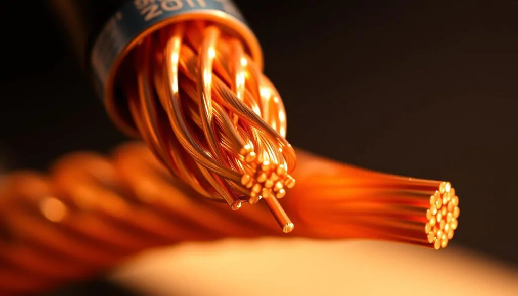 cabo elétrico de cobre